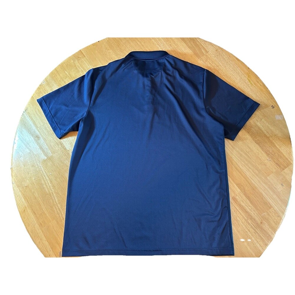 FILA Sport Golf Polo Shirt Mens Large Blue Striped Performance Short Sleeve - Picture 12 of 14